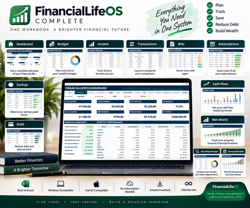 FinancialLifeOS Complete – Personal Finance Excel System